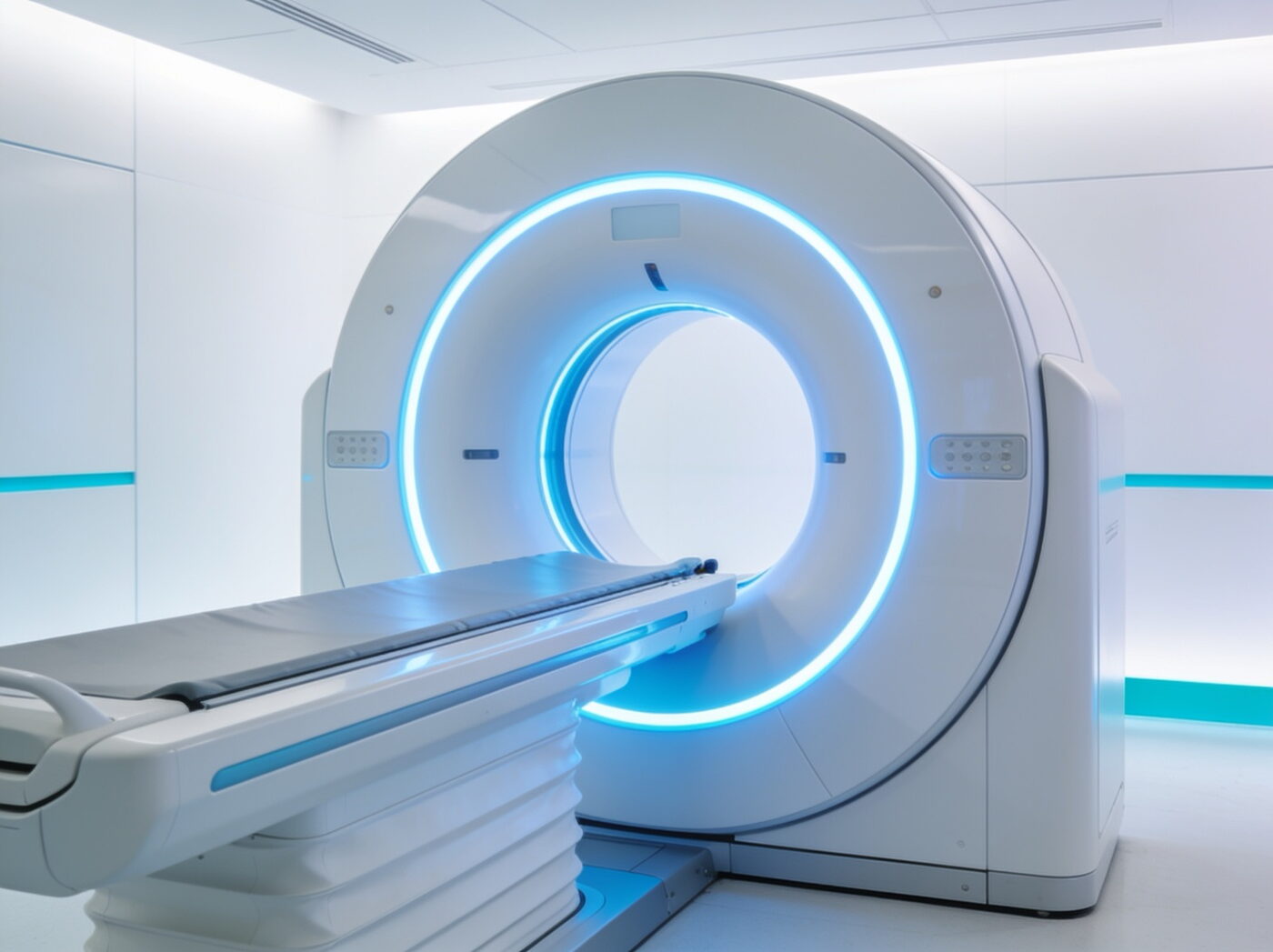 A bright magnetic resonance imaging suite